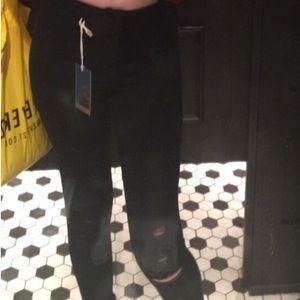 Black high waisted hollister jeans