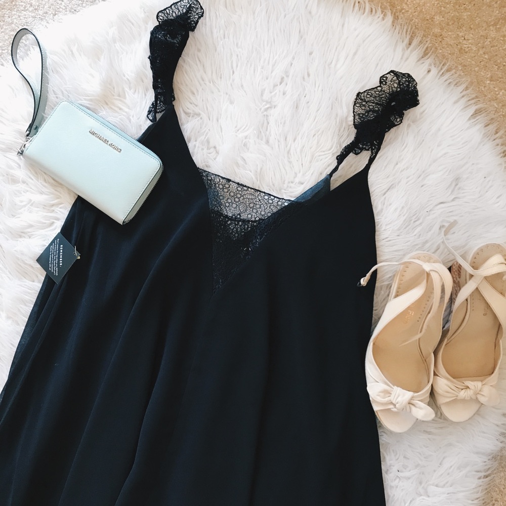 Nasty Gal Baby Doll Black Lace Dress Size Medium