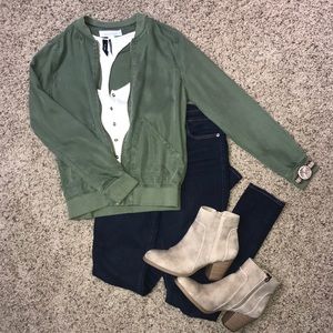 Kenneth Cole Reaction Army Green Jacket