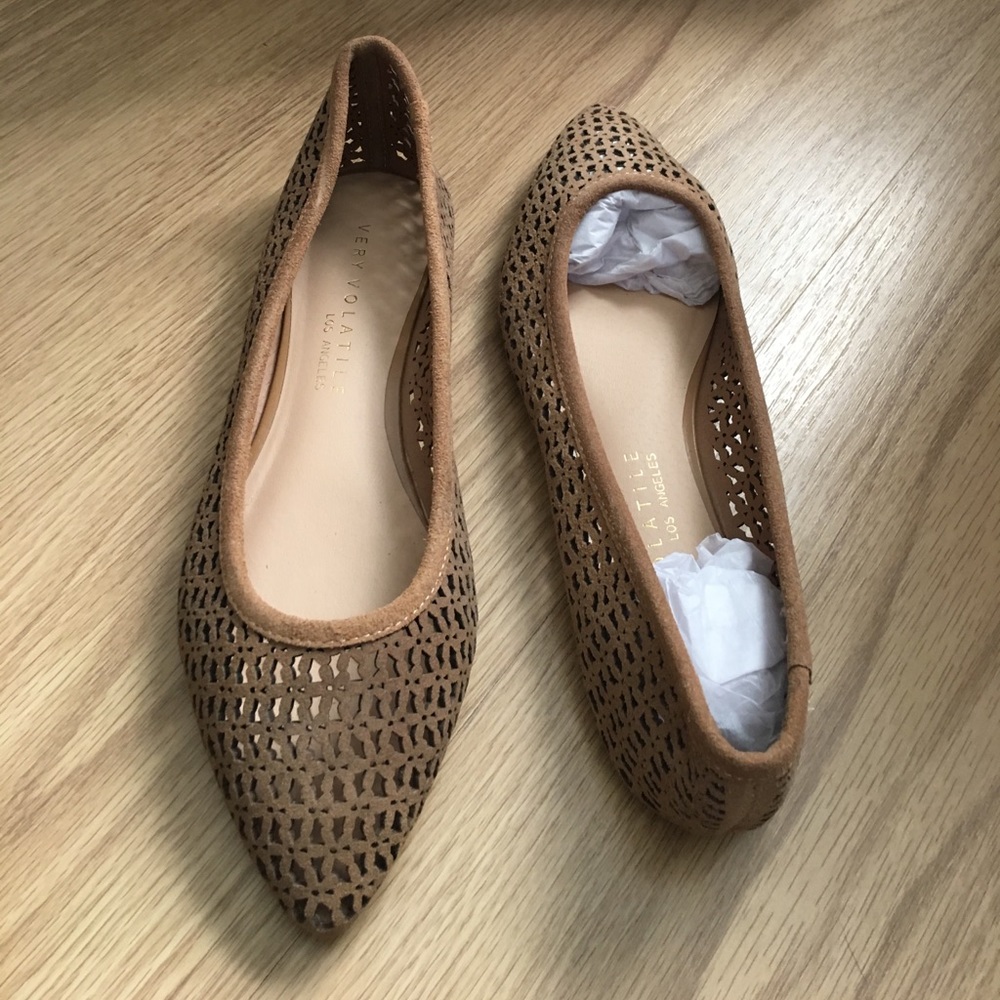 Very Volatile "Liza" Lazer Cut Flats