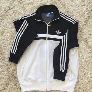 Adidas Large Black & White Zip Jacket
