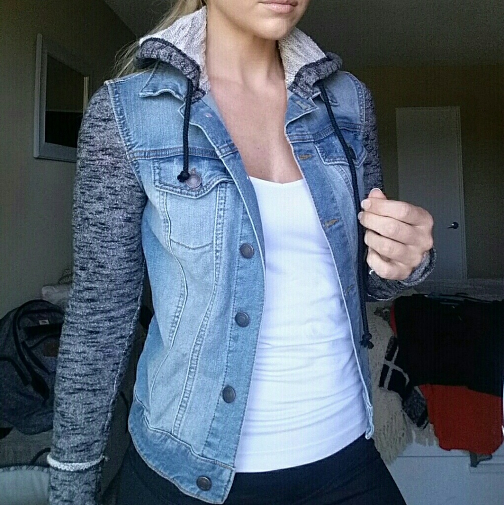 Mossimo Supply Co. Hooded Jean Jacket