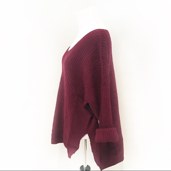 LAST ONE// Burgundy Knitted sweaters - Picture 3 of 4