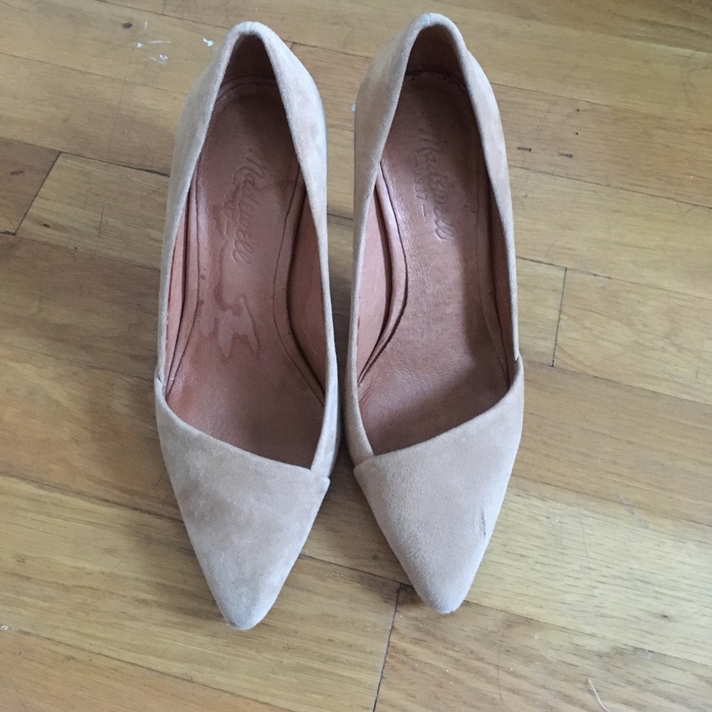 Madewell nude suede heels
