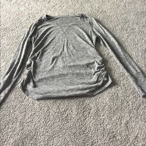 Heather gray maternity top