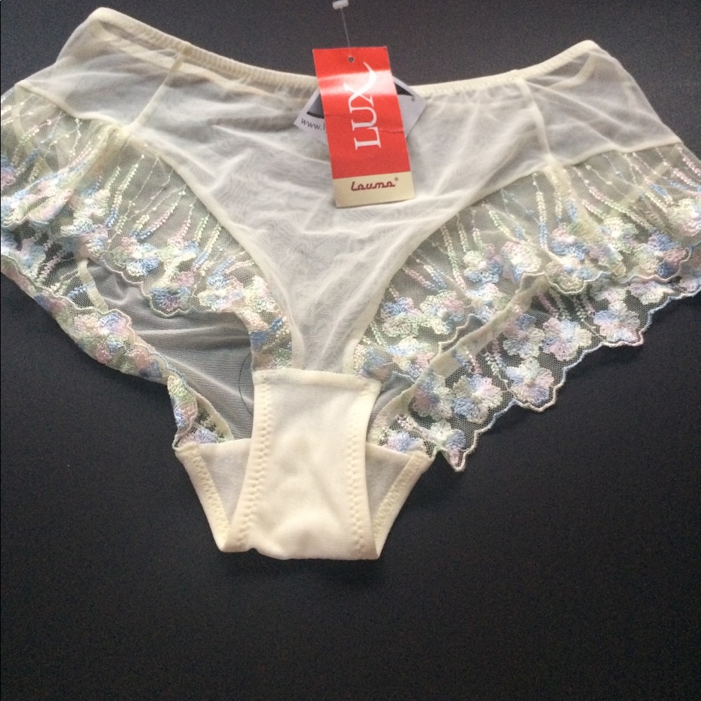 Sheer sexy cream panties made in Europe