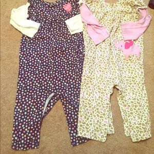 2 long sleeve rompers 18months
