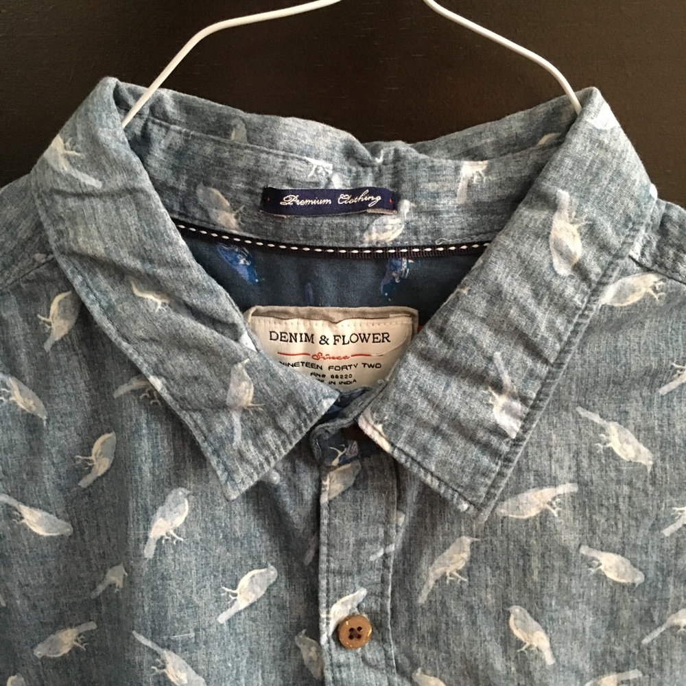 Blue Button Top - image 1