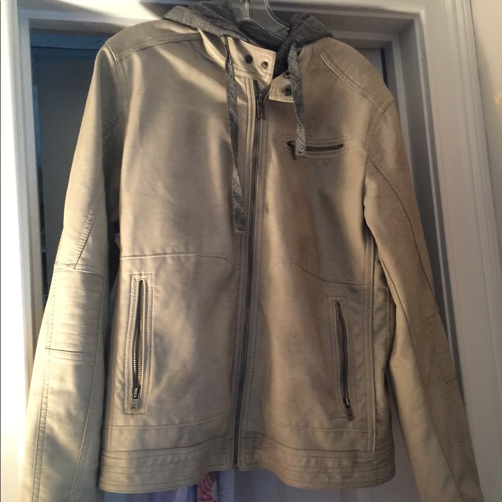 Men's Guess leather jacket NWOT