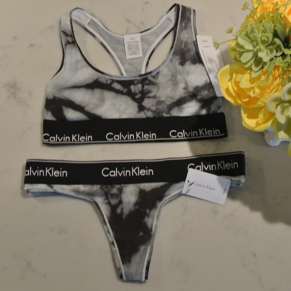 CK Tie Dye Bralette and Panty Set