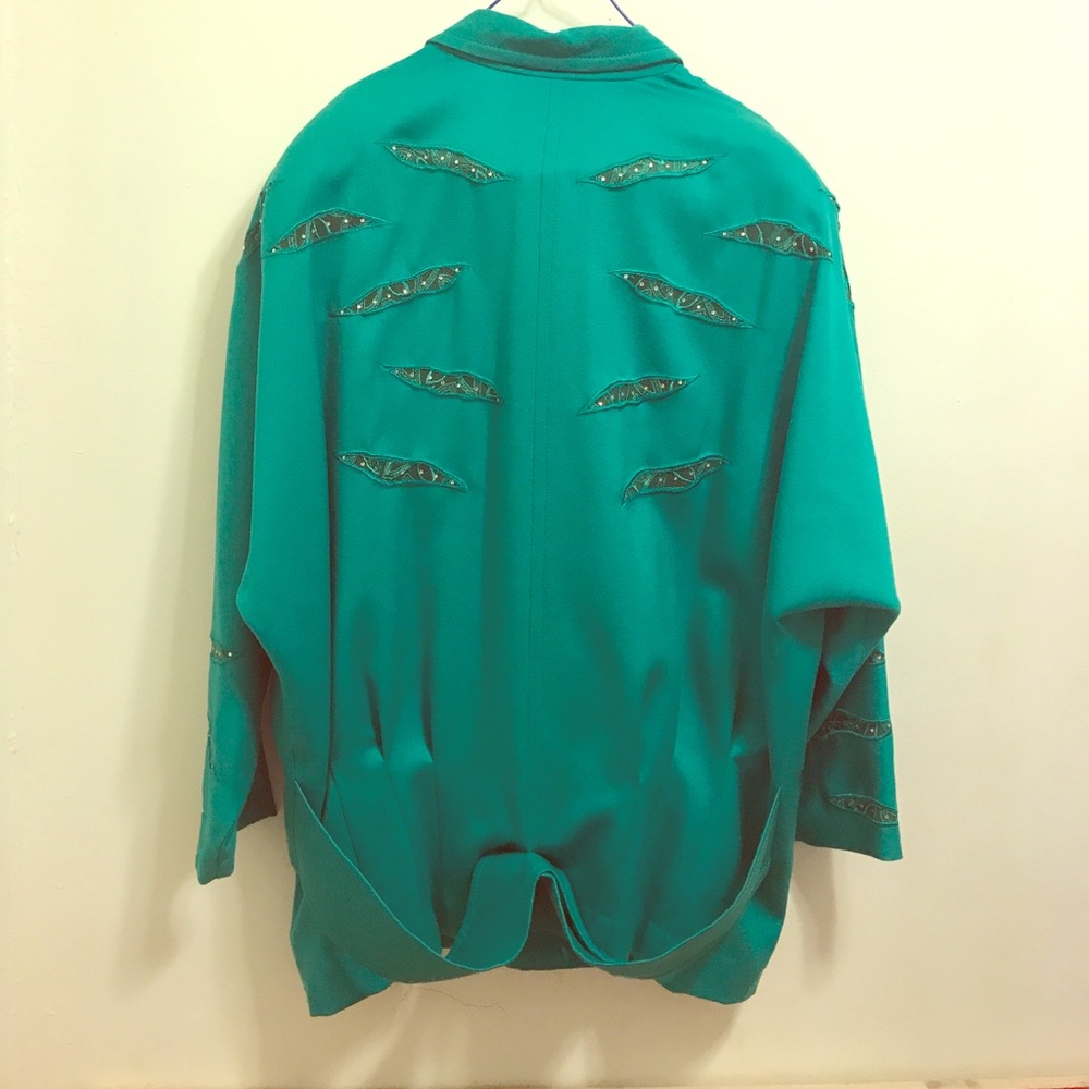 Teal Beaded Jacket