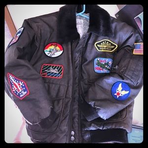 Boys medium bomber pilot jacket