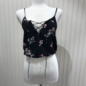 NWT Kendall and Kylie Front Lace Up Tank Top