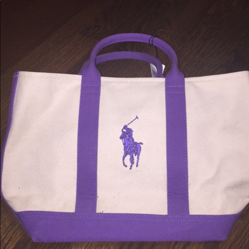 NWT Ralph Lauren canvas tote