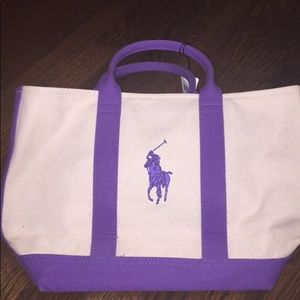 NWT Ralph Lauren canvas tote