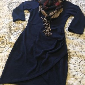 🏵Navy, Tulip-Skirt Sweater Dress🏵
