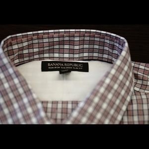 Banana Republic Red Checkered Size M SLIM FIT