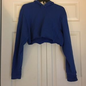 Cut Royal Blue Nike Hoodie Sweatshirt Crop