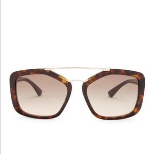 Prada Chic Brow Bar Square Frame Sunglasses