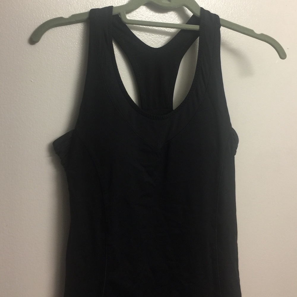 Lulu lemon low racer back with exposed built bra