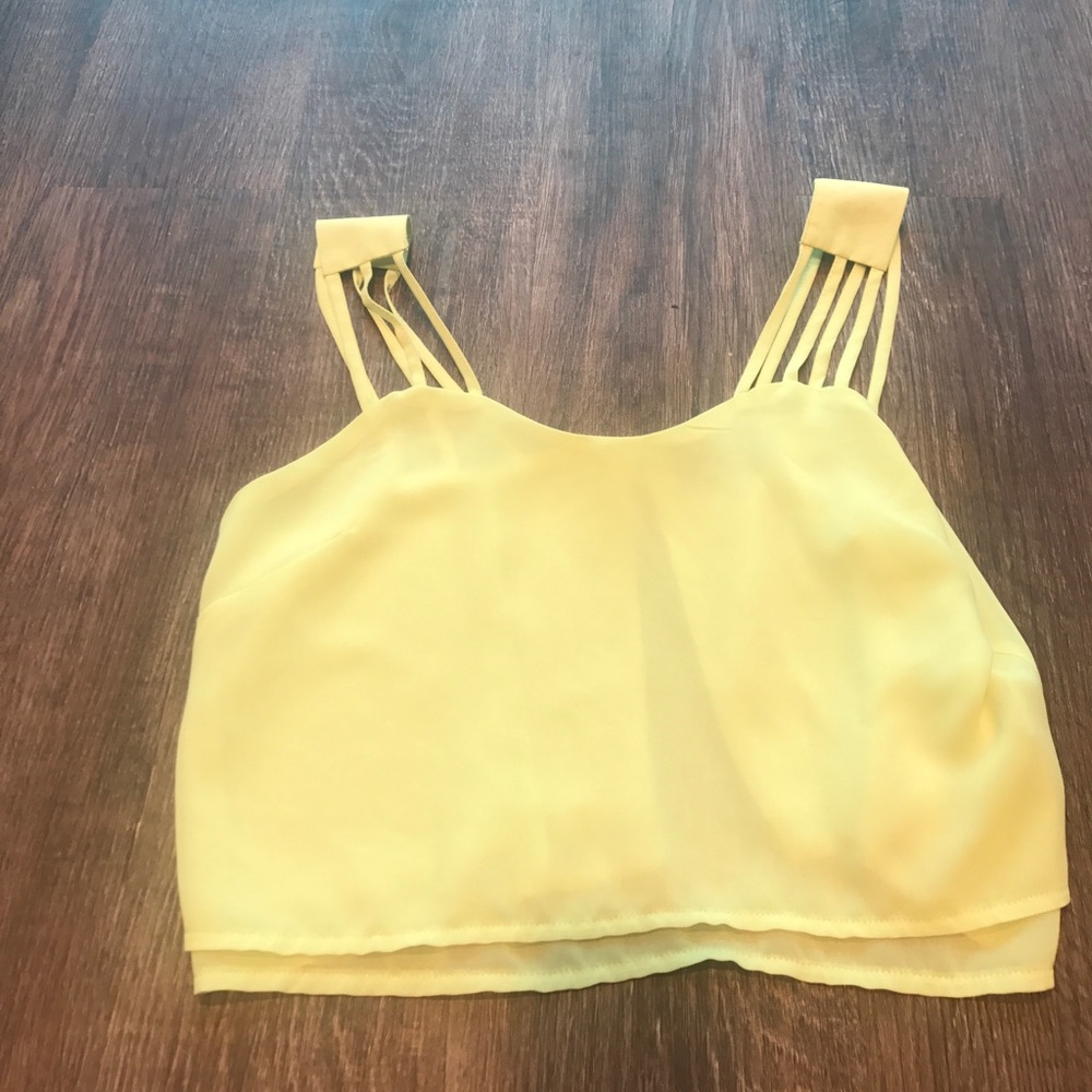 Neon green crop top