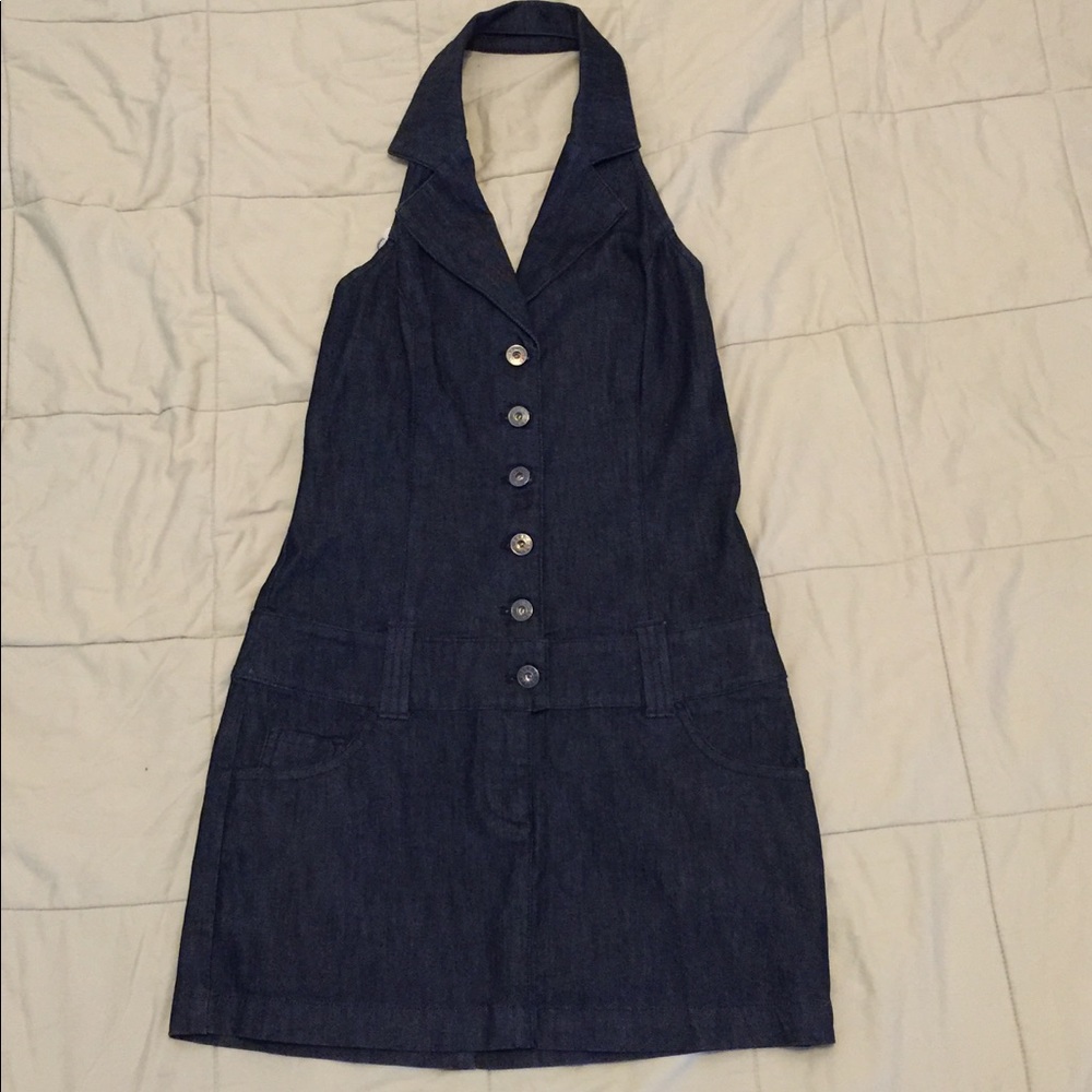 Guess Denim Halter Dress