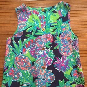 Lilly Pulitzer Iona Sleeveless Silk Shell Blouse