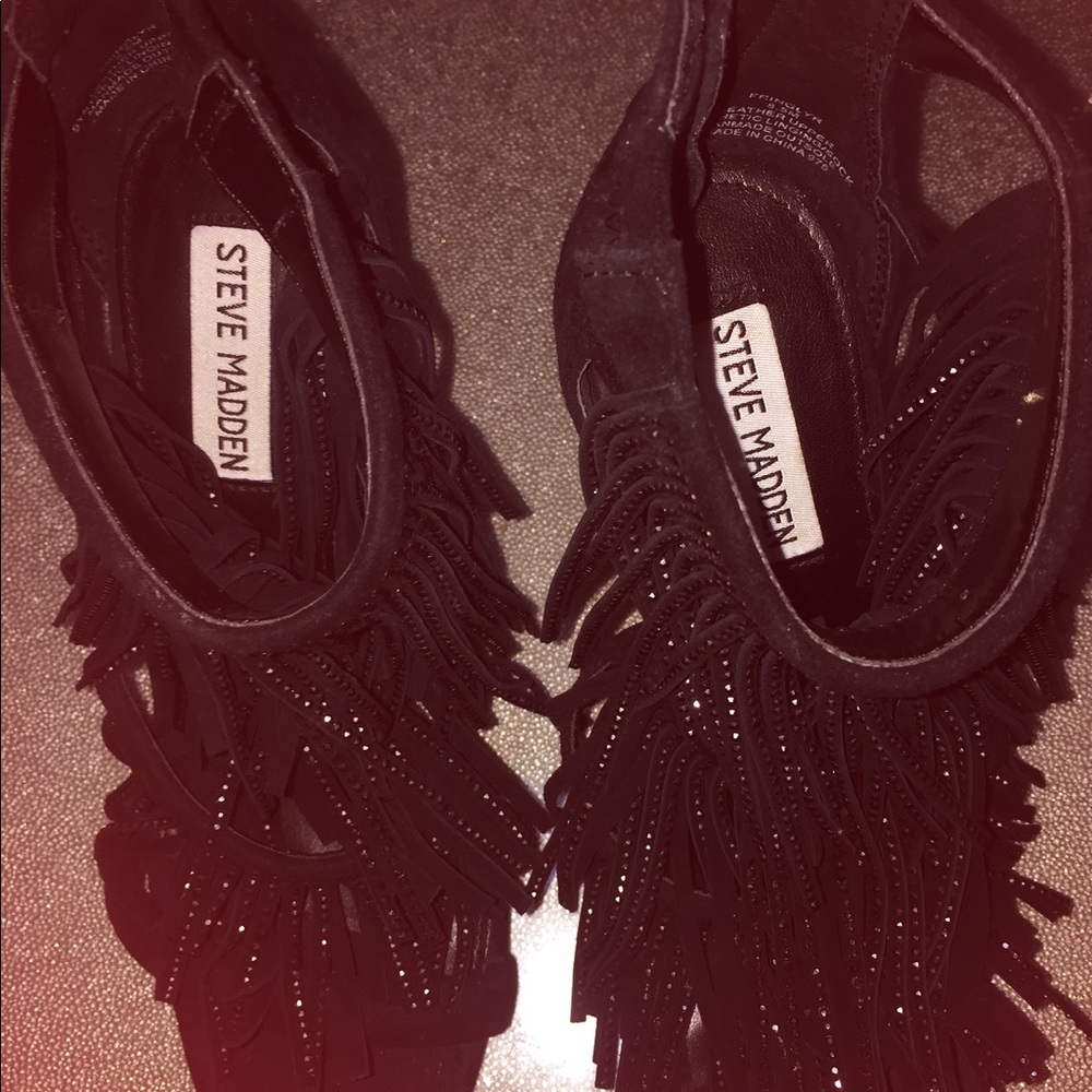 Brand new fringe sandals.
