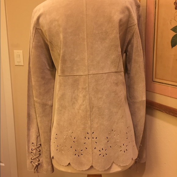 Beautiful Hippie Boho Tan Leather Tunic Small - Picture 6 of 8