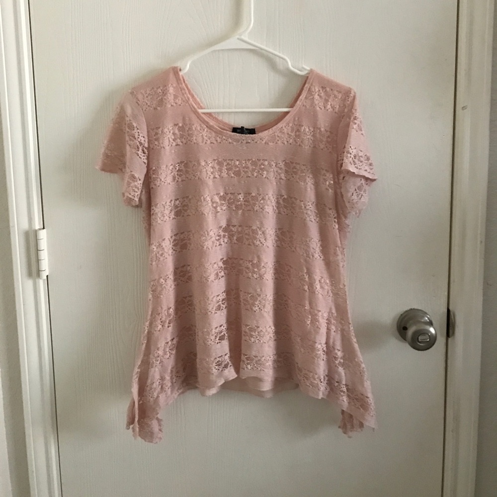 Lace pink blouse