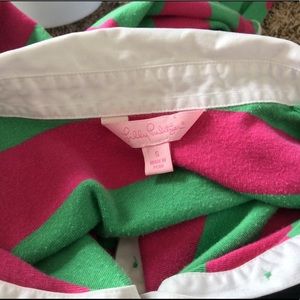 Lilly Pulitzer Tops - Lilly Pulitzer Pink and Green Striped Rugby Shirt Lilly Pulitzer Tops - Lilly Pulitzer Pink and Green Striped Rugby Shirt