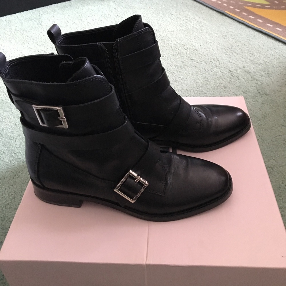 Ivanka Trump black leather booties purchased.