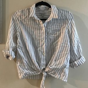 Madewell Tie Waist Button Up
