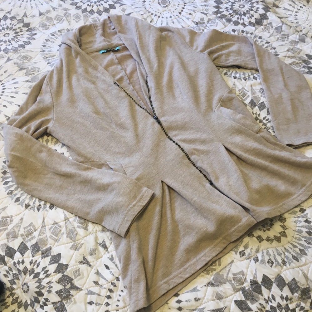 🔆Comfy Oatmeal Zip-Up Sweater🔆