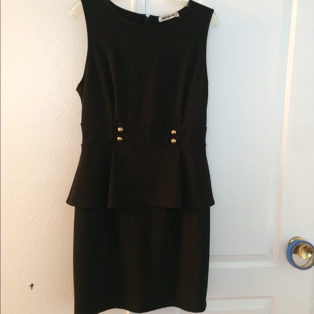‘BLACK NOIR’ PEPLUM DRESS