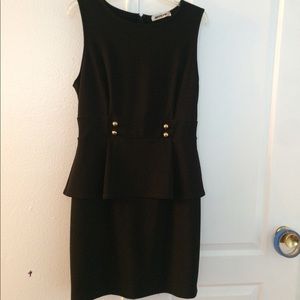 ‘BLACK NOIR’ PEPLUM DRESS