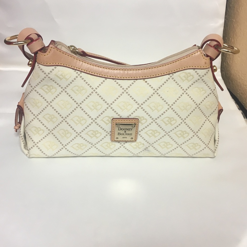 Authentic Dooney & Bourke Cream Shoulder Handbag