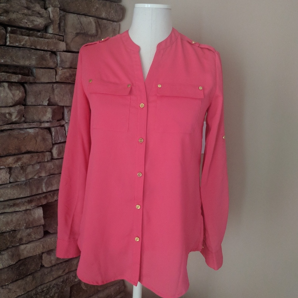 Like NEW gorgeous coral blouse