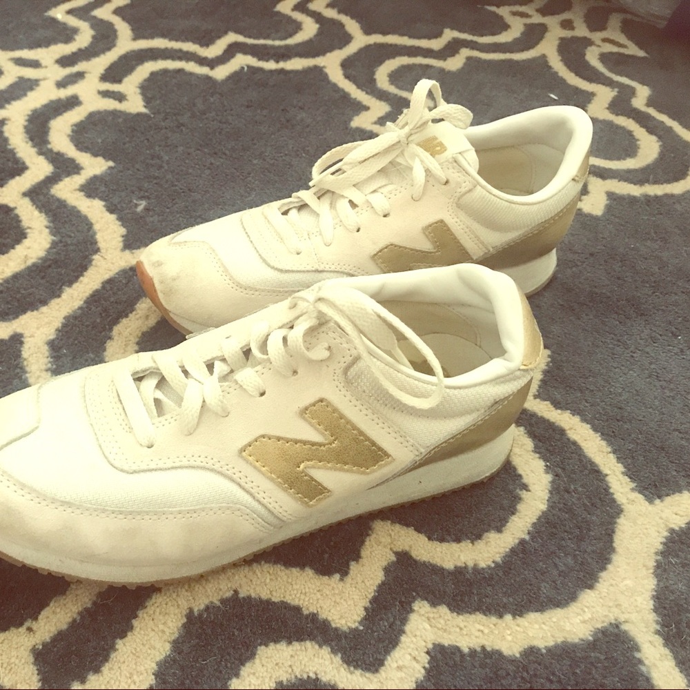 New Balance Tennis Shoes with Gold Detail