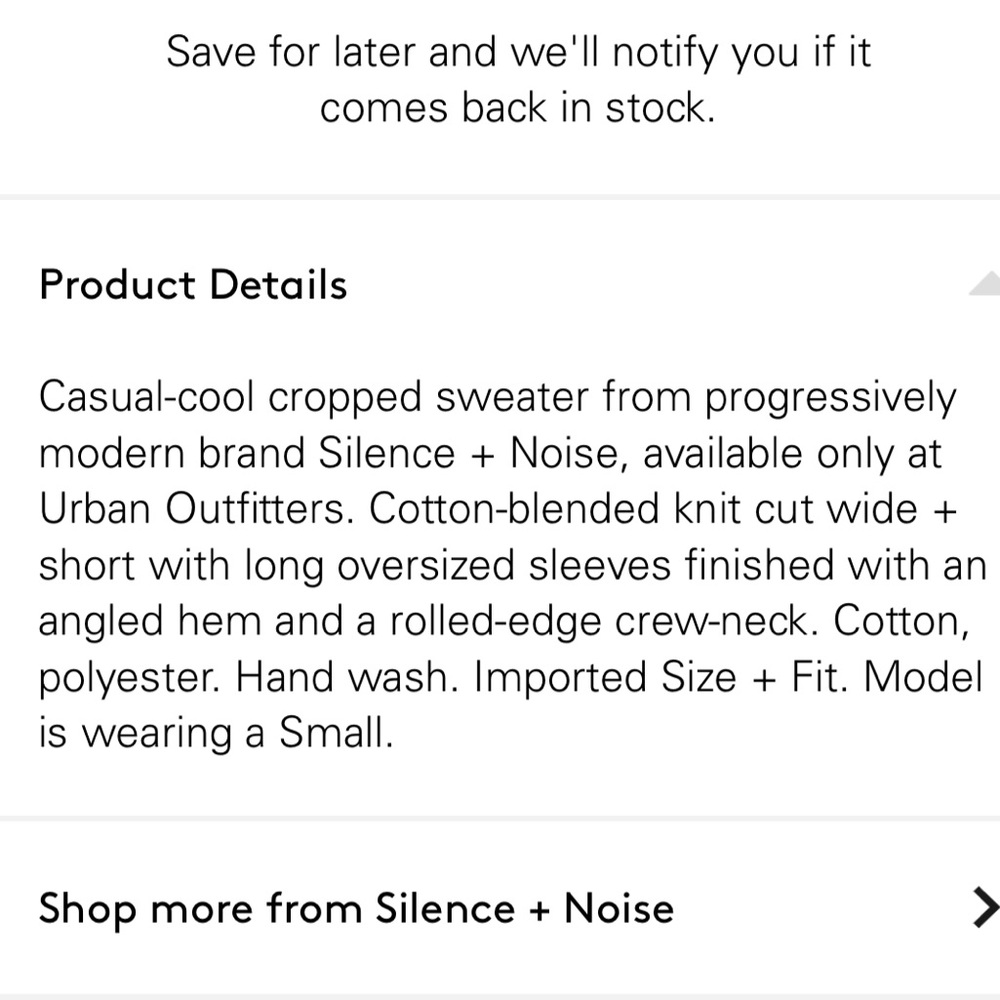 Silence + Noise Sam cropped sweater - Picture 5 of 7