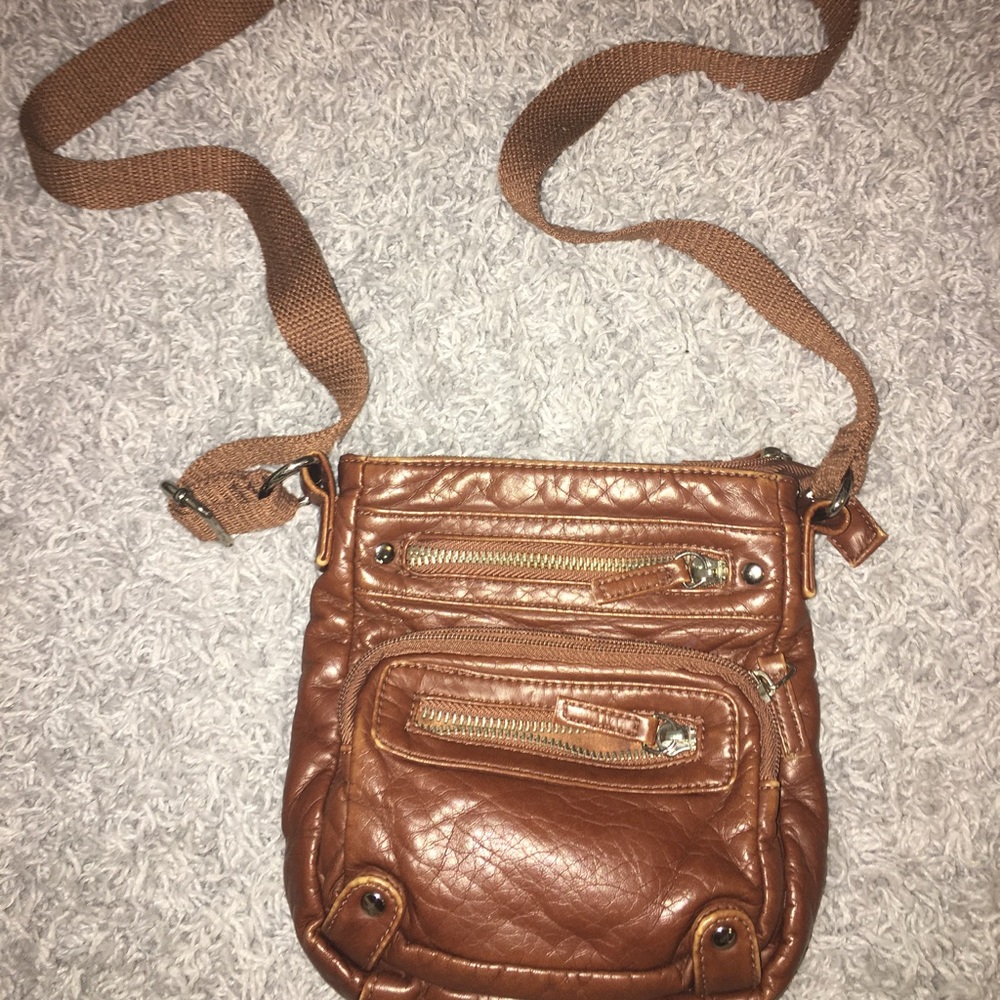 Brown cross body bag