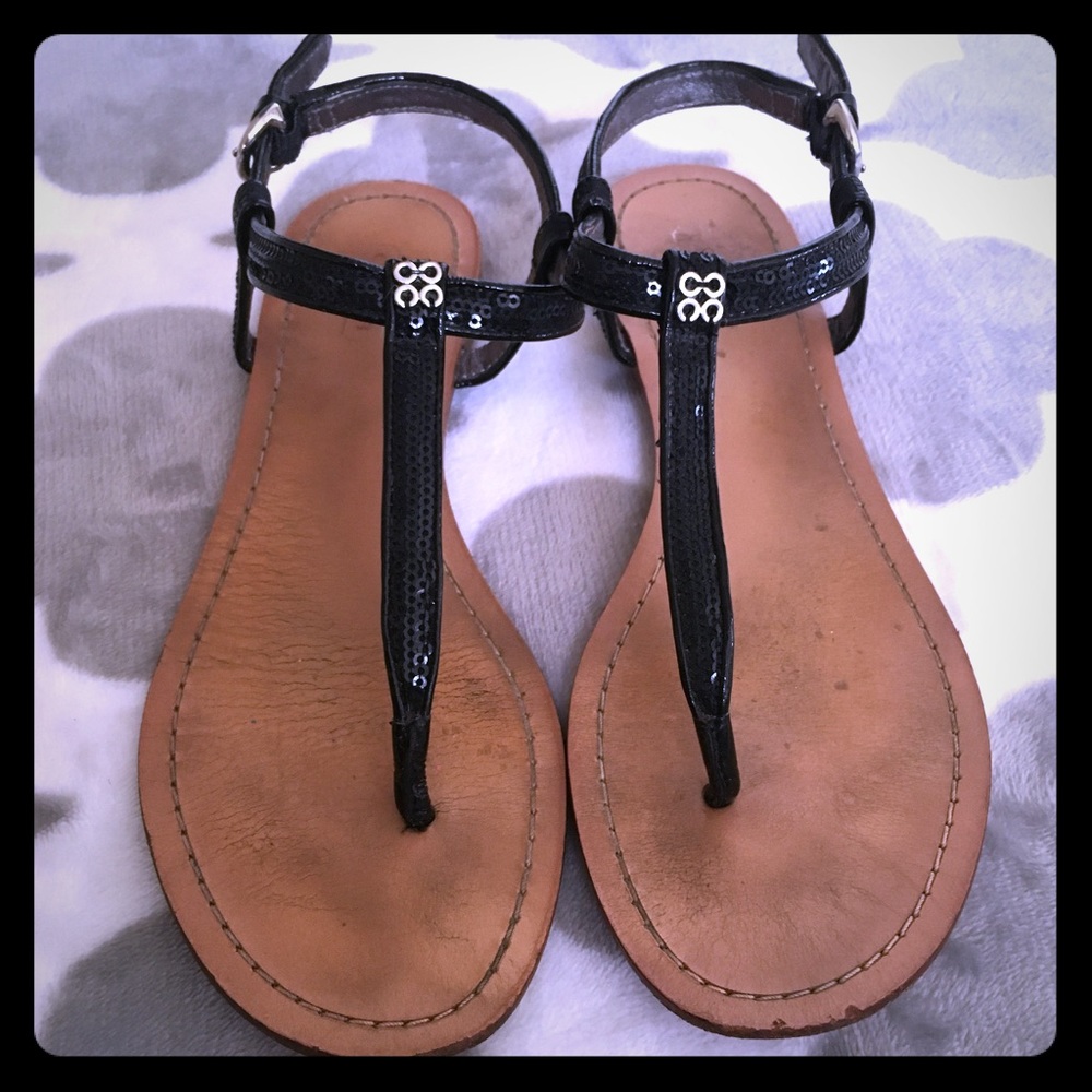 Black Coach Sandals