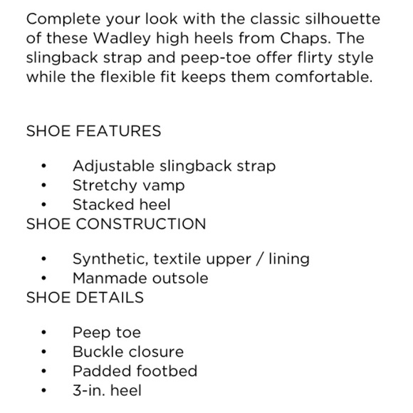 Chaps Wadley Mule High Heels - Picture 2 of 5