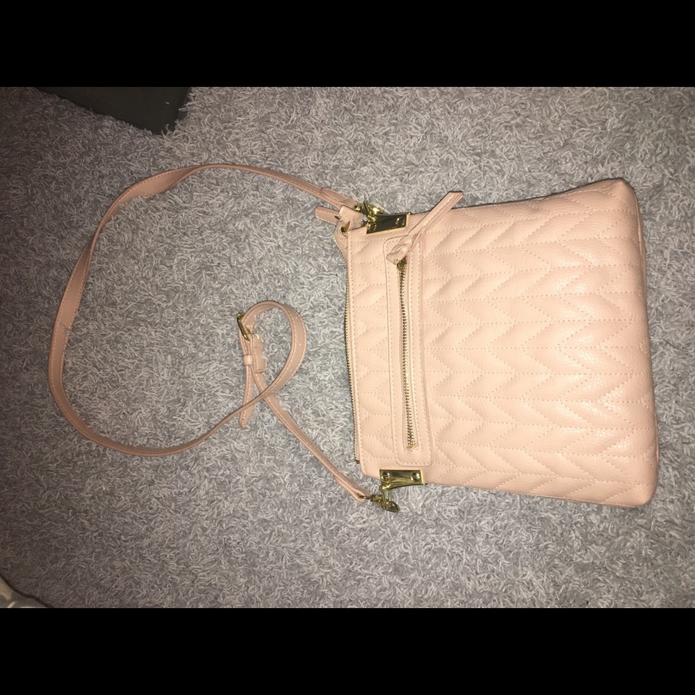 Light pink cross body bag