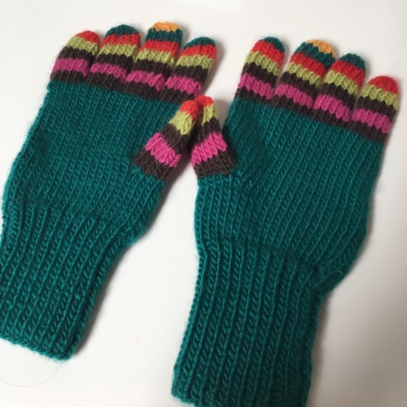 Hank knitted wool gloves OS from J Peterman Co. - Picture 1 of 2