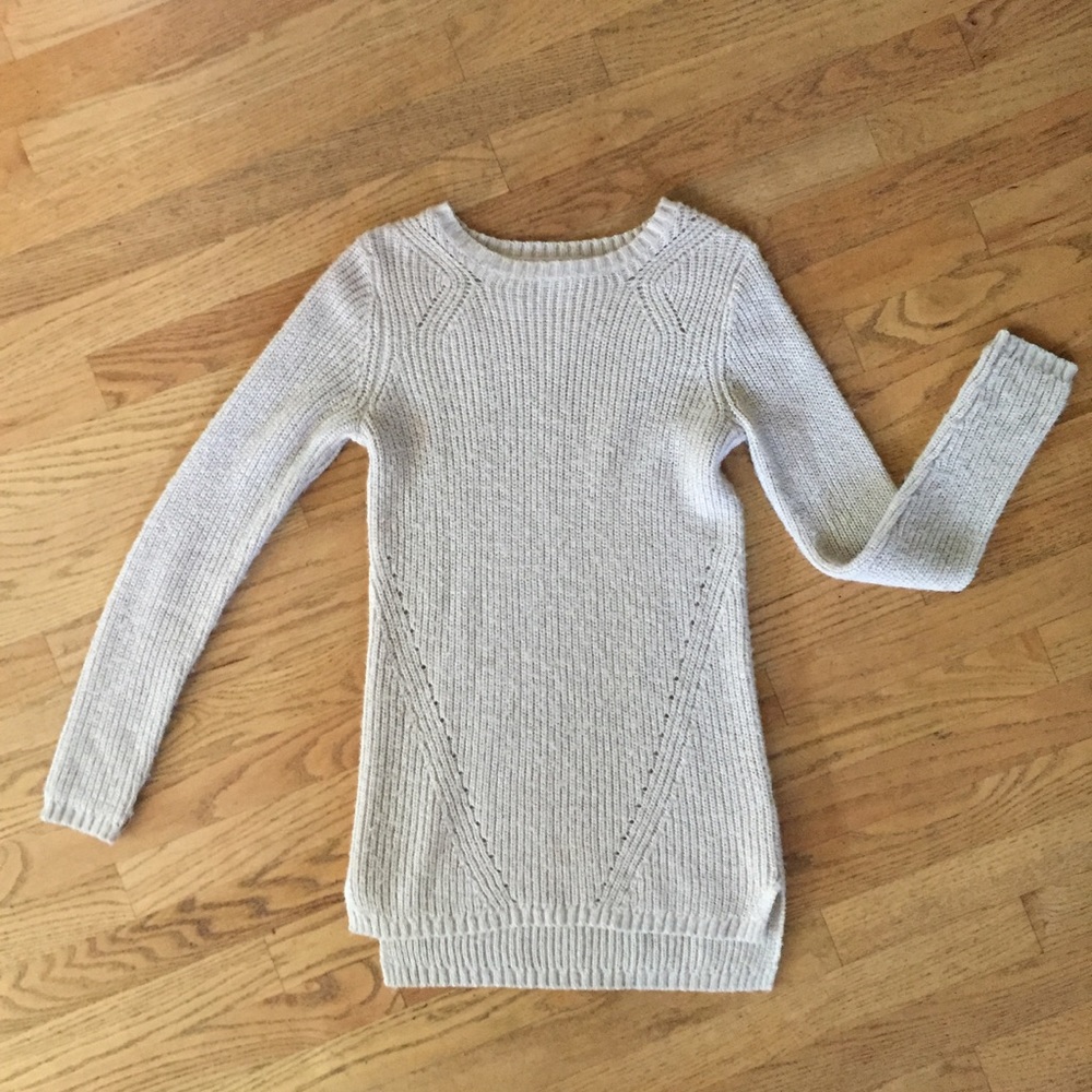 Ivory Knit Patterned Sweater