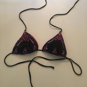 Black triangle bikini top