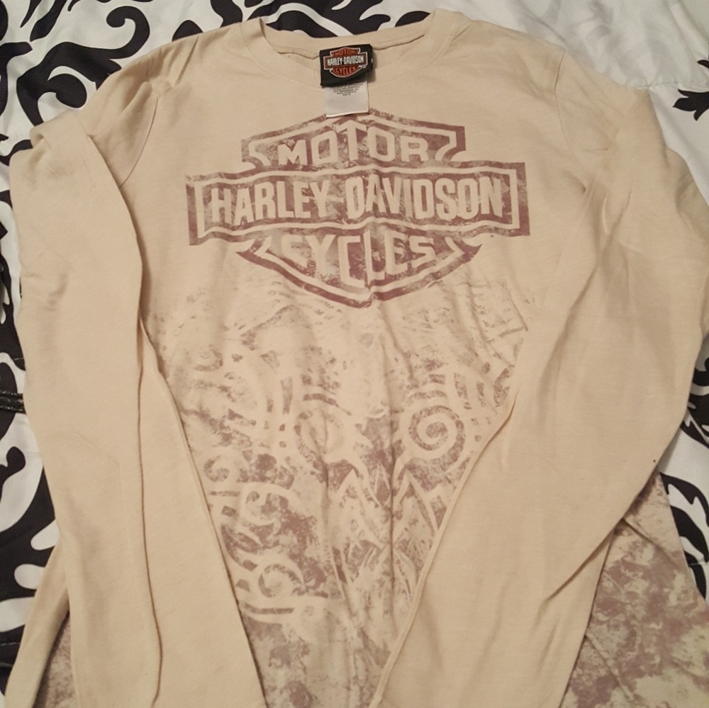 Ladies long sleeve burn out t-shirt