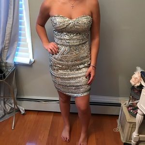 Landmark sequin prom dress