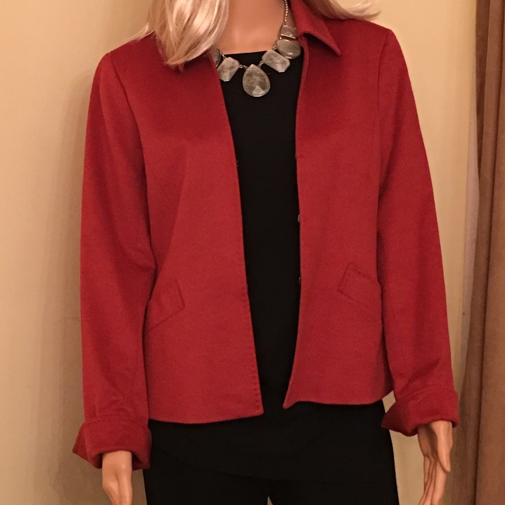 Lafayette 148 red jacket.